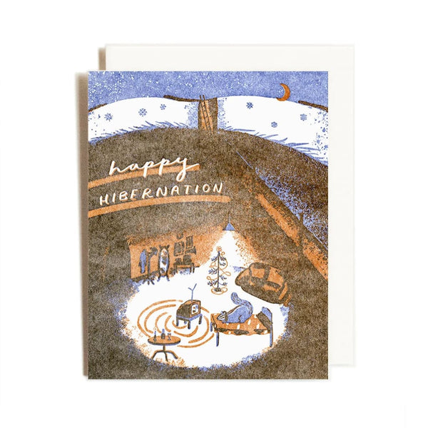 Happy Hibernation Card By Homework Letterpress
