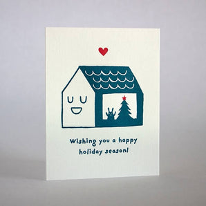 Happy Holiday Rabbit Card By Fugu Press