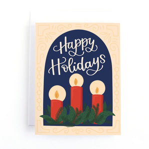 Happy Holidays Candle Card By Pedaller Designs