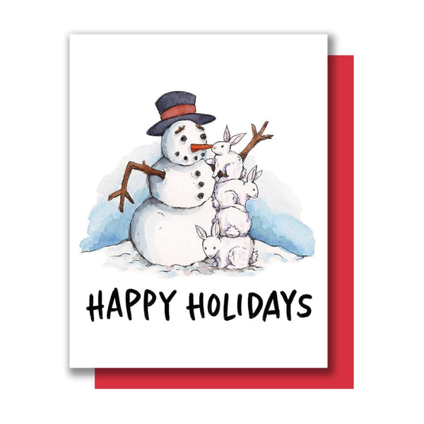 Happy Holidays Snowman Card By Paper Wilderness
