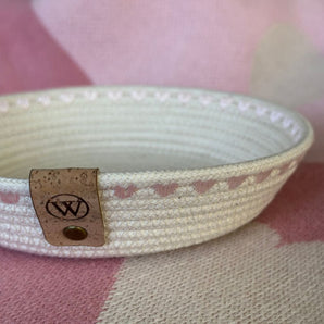 Heart Collection Catchall Bowl - Pink Hearts By Warm Wooly