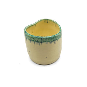 Heart Cup - Teal Rim By Forms Ceramics