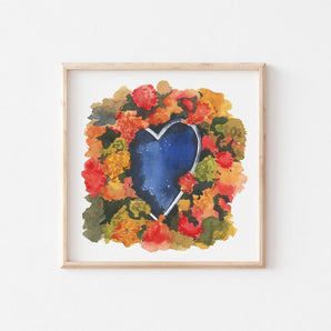 Heart Shaped Pond 8x8 Print By Janna Wilton Art