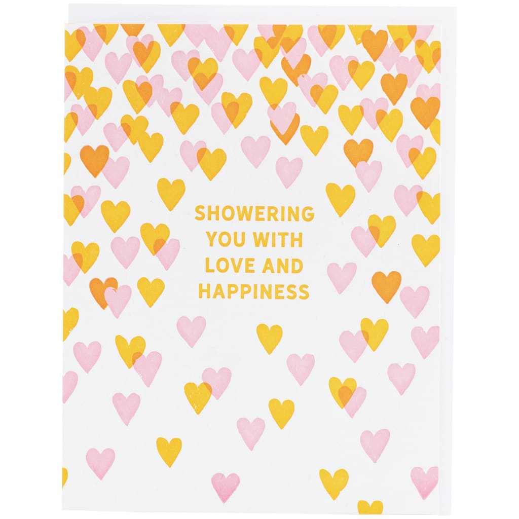 Hearts Shower Card By Smudge Ink