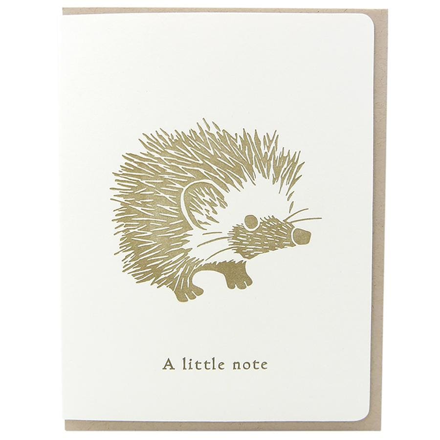Hedgehog Little Note Card By Dogwood Letterpress