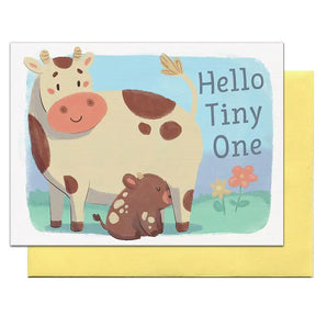 Hello Tiny Cow Card By Pencil Empire