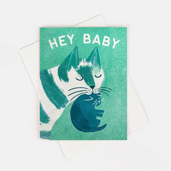 Hey Baby Kitten Card By Bromstad Printing Co.