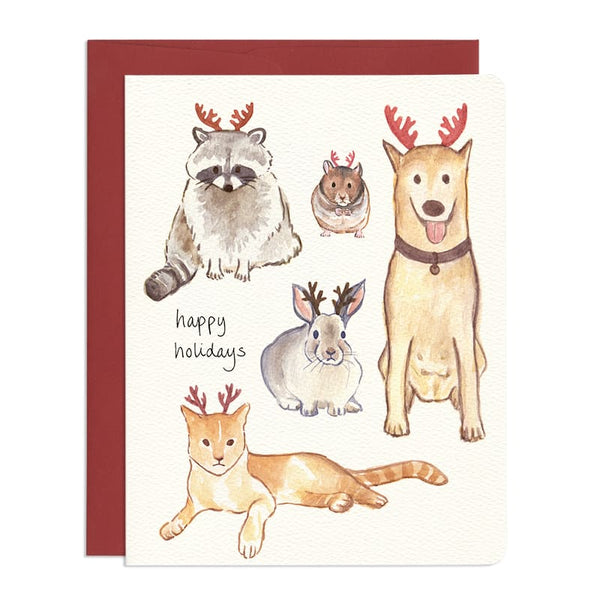 Holiday Antlers Card By Gotamago