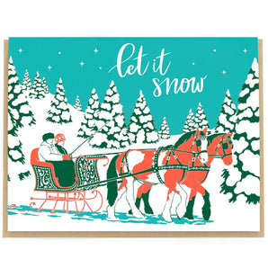 Holiday Carriage Ride Card By Porchlight Press