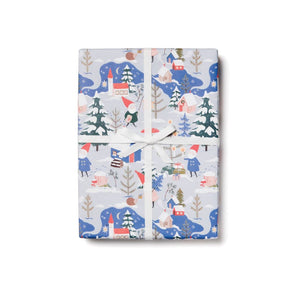 Holiday Gnomes Gift Wrap Sheet By Red Cap Cards