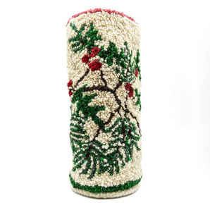 Holiday Rug Hooked Vase By Lucille Evans Rugs
