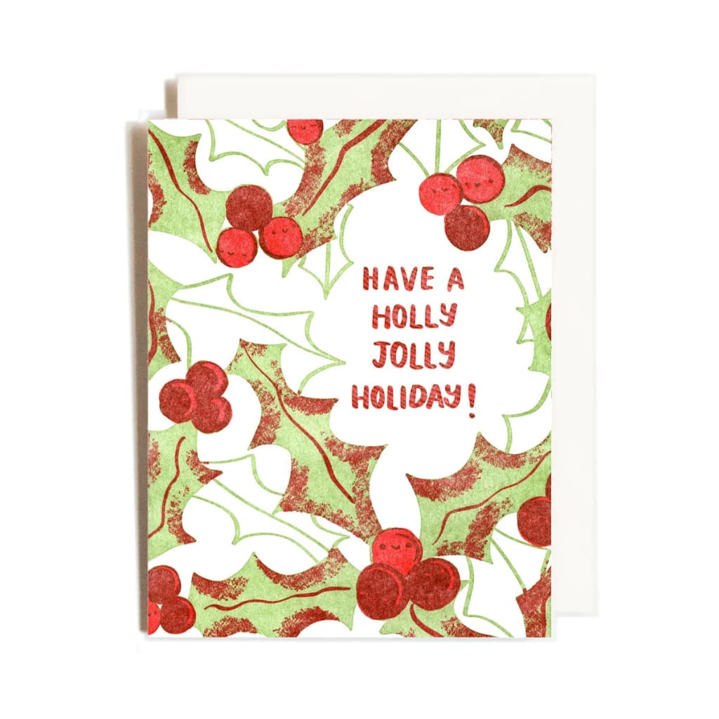 Holly Jolly Card By Homework Letterpress