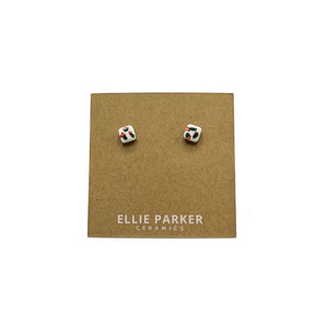 Holly Square Holiday Studs (various designs) By Ellie Parker