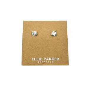 Holly Square Holiday Studs (various designs) By Ellie Parker