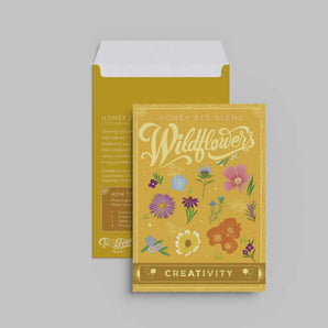 Honey Bee Blend Wildflowers Seed Packet By KDP Creative