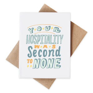 Hospitality Thanks Card By Better Left Said
