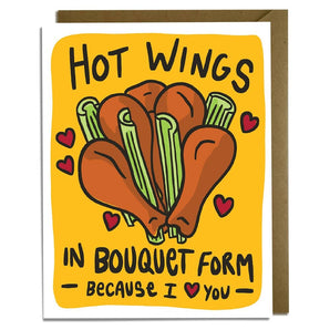 Hot Wings Love Card By Kat French Design