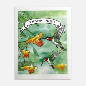 Hummingbird Thank You Card by Bard