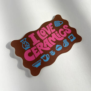 I Love Ceramics Sticker By Paper Parasol Press