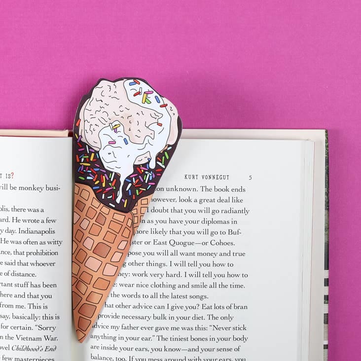 Ice Cream Cone Bookmark By Humdrum Paper