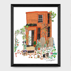 In the Backyard 8.5x11 Print By Emma FitzGerald Art & Design