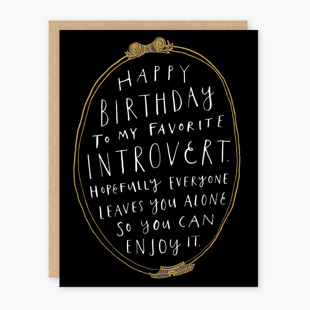 Introvert Birthday Card By Party