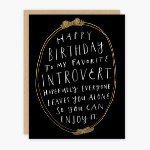 Introvert Birthday Card By Party