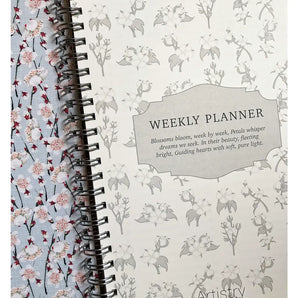 Japanese Blossoms Weekly Planner (undated) By Artistry Cards