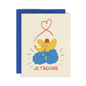 Je t’adore Elephant Card By Paperole