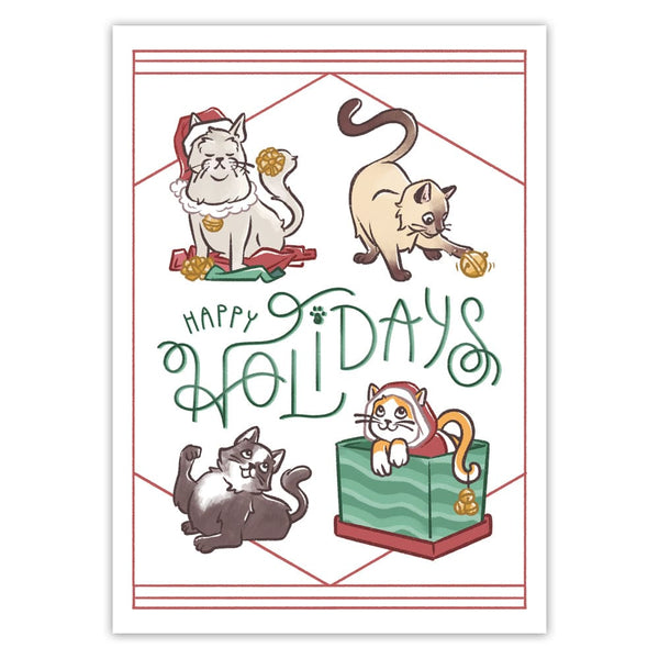 Jingle Cats Happy Holidays Card By Kate Leth