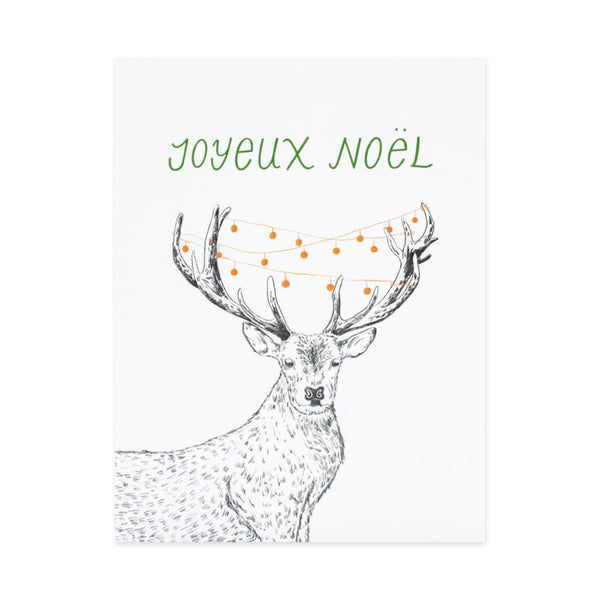 Joyeux Noel Deer Card By Bestie