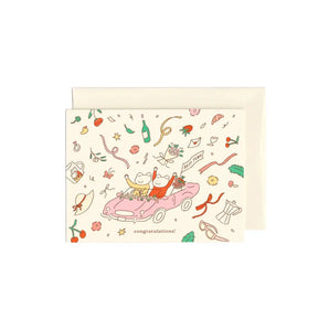 Just Married Frog Couple Card By foonie