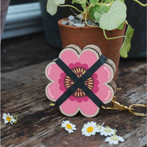 Keyring Flower Press (various colours) By Studio Wald