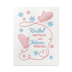 Knitted Mittens Card 5 Pack By Inkwell Originals