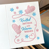 Knitted Mittens Card By Inkwell Originals