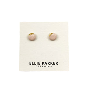 Large Gold Accent Round Studs (various colours) By Ellie