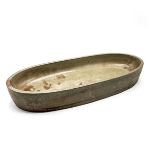 Large Oval Concrete Bowl By CG Watercolors &