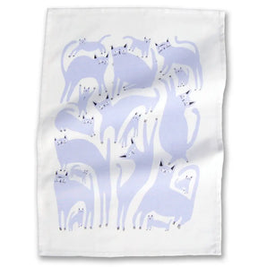 Lavender Cats Tea Towel By Badger & Burke