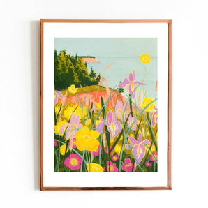 Lawrencetown Wildflowers 8.5x11 Print By Lizz Miles Art