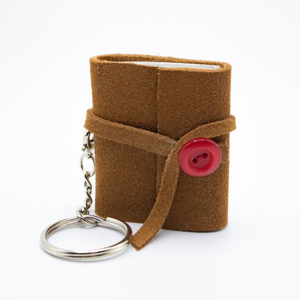 Leather Handbound Book Keychain (various colours) By Wolfe