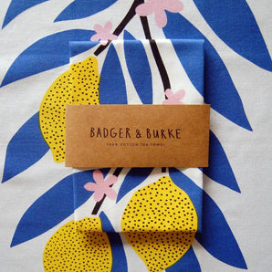 Lemon Branch Tea Towel By Badger & Burke