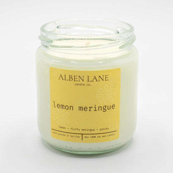 Lemon Meringue 8oz Soy Candle By Alben Lane