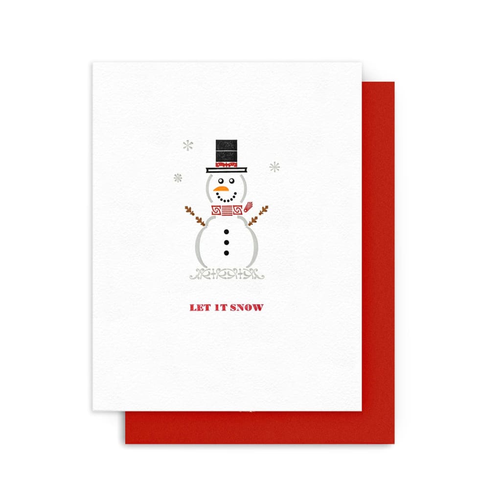Let It Snow Snowman Card By Arquoise Press