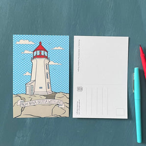 Lighthouse Postcard By Carabara Designs