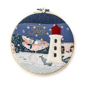 Lighthouse Stitched Hoop Art (various designs)