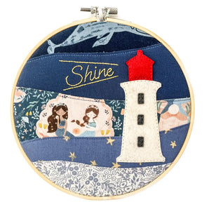 Lighthouse Stitched Hoop Art (various designs)