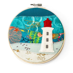 Lighthouse Stitched Hoop Art (various designs)