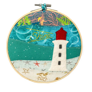 Lighthouse Stitched Hoop Art (various designs)