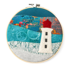 Lighthouse Stitched Hoop Art (various designs)