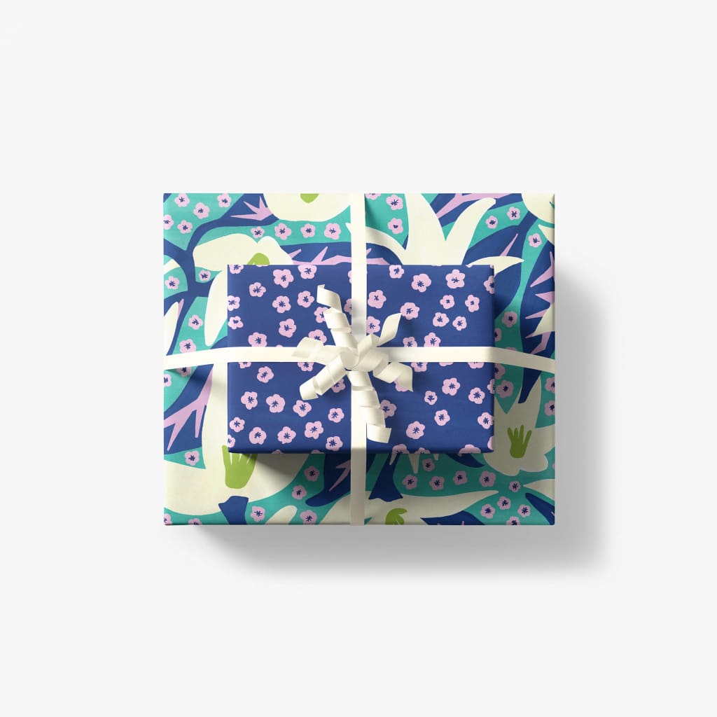 Lily Patch Wrapping Paper Sheet (Double Sided) By March